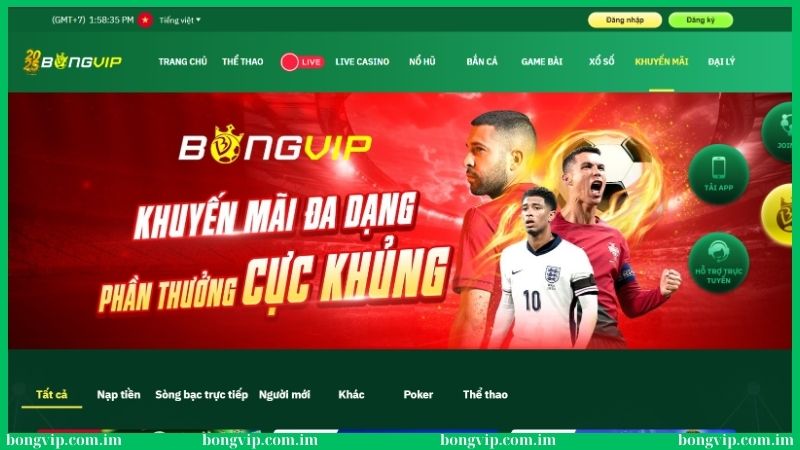 Khuyến mãi Bongvip - Top chương trình hấp dẫn hàng đầu 1 Top khuyến mãi Bongvip siêu hot hiện nay